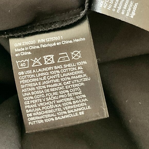 H&M Drawstring Neck Dress Black Babydoll Dress w/ Bead and Palm Tree Charms XS - Picture 15 of 16